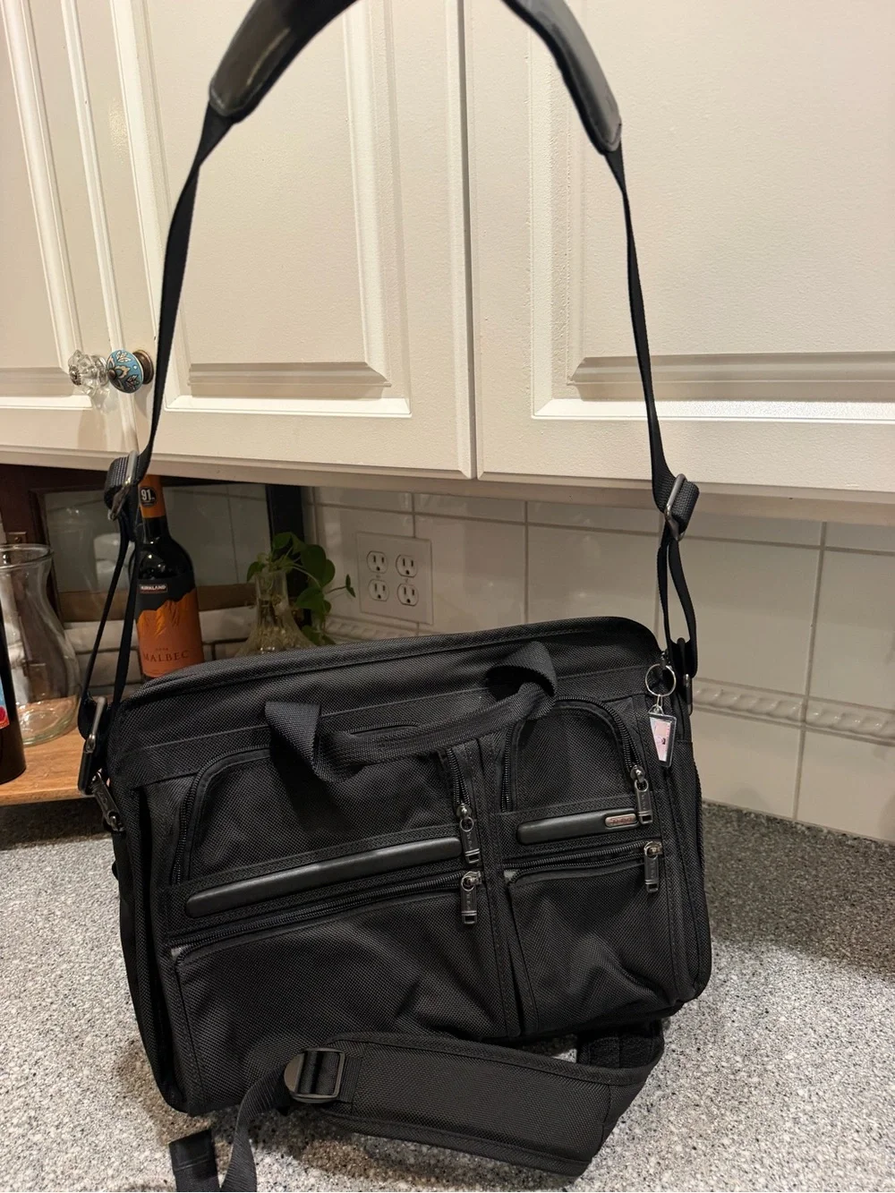 Tumi Alpha Briefcase-Shoulder-Backpack Ballistic Nylon Hideaway Backpack Straps